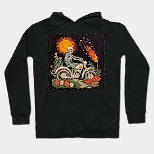 skeleton riding motobike Hoodie